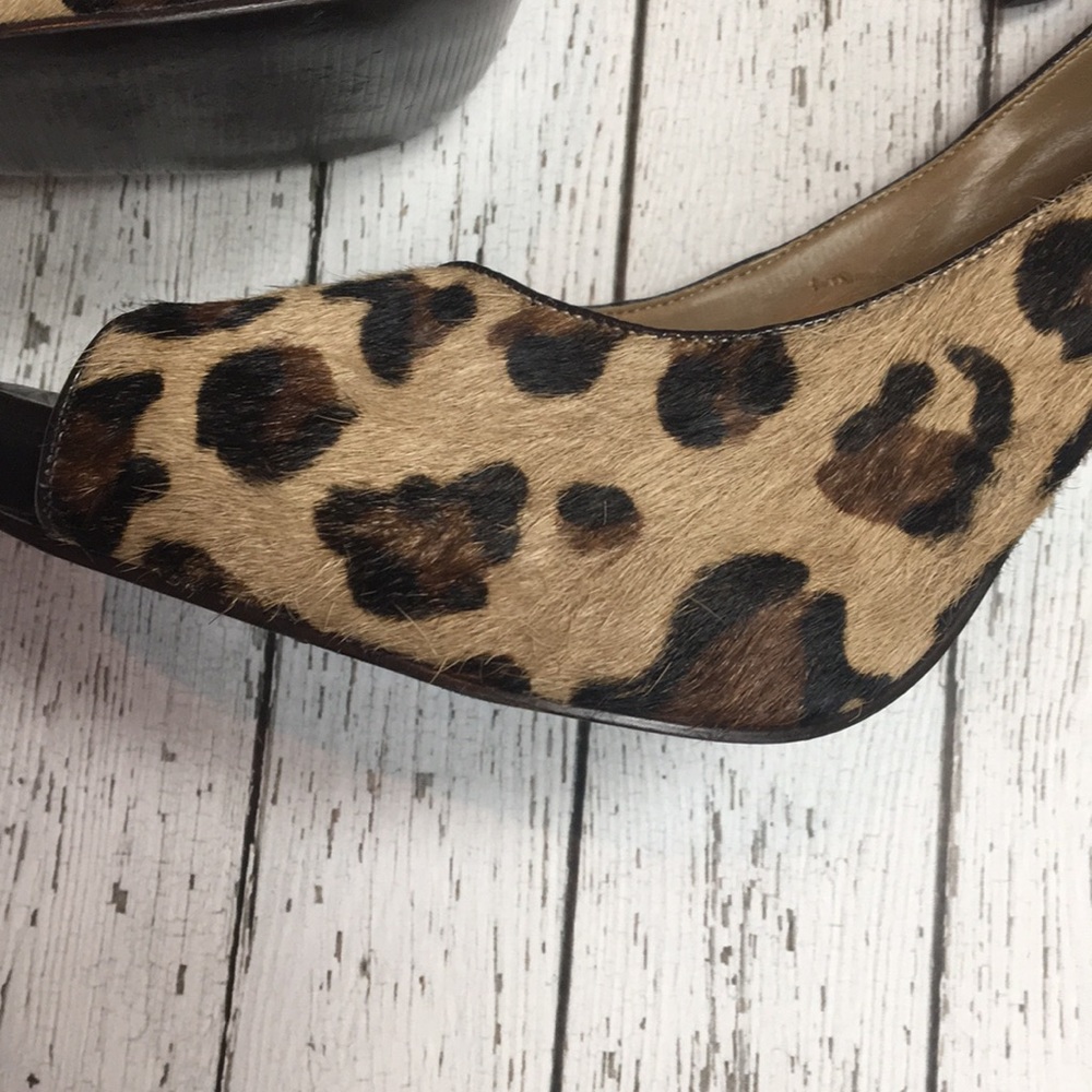 Nine West Faux Pony Hair Animal Print Pump Heels